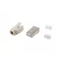 Equip Cat.6A RJ45 ekranuotas kištukų rinkinys 100 vnt. nerūdijantis plienas permatomas baltas