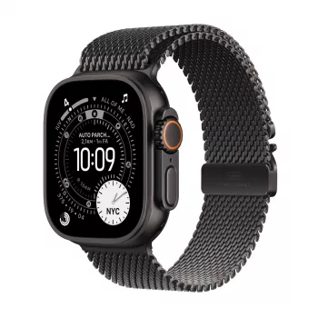 Apple Watch Ultra 3 GPS + Cellular 49mm juodas titano korpusas su juodu titano Milano kilpa (didelis)