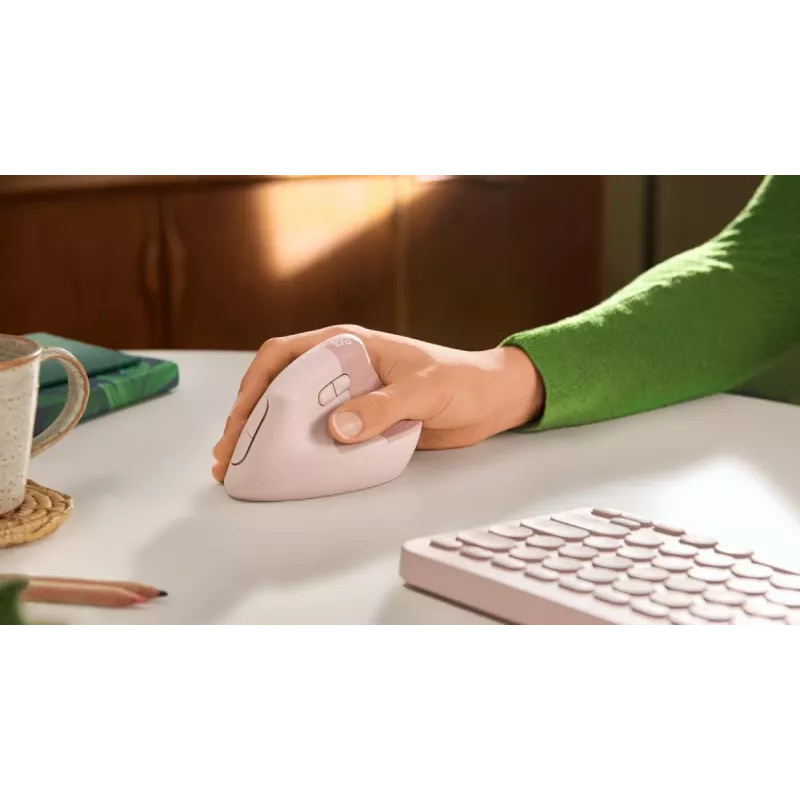 LOGITECH Lift dešinės rankos belaidė pelė rožinė / tamsiai rožinė