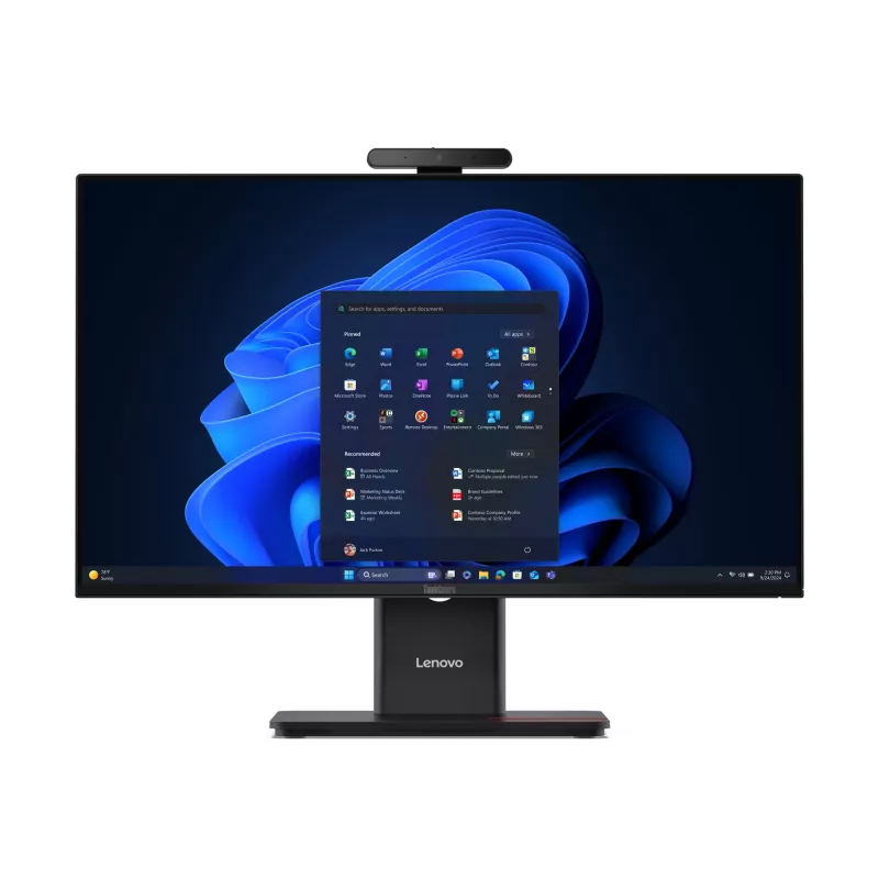 All-in-One PC Lenovo ThinkCentre M70a Gen 6 — Intel Core Ultra 5 235T, 23,8 colio FHD IPS, 16 GB DDR5, 512 GB SSD, Windows 11 Pro, Wi‑Fi 6E, juoda