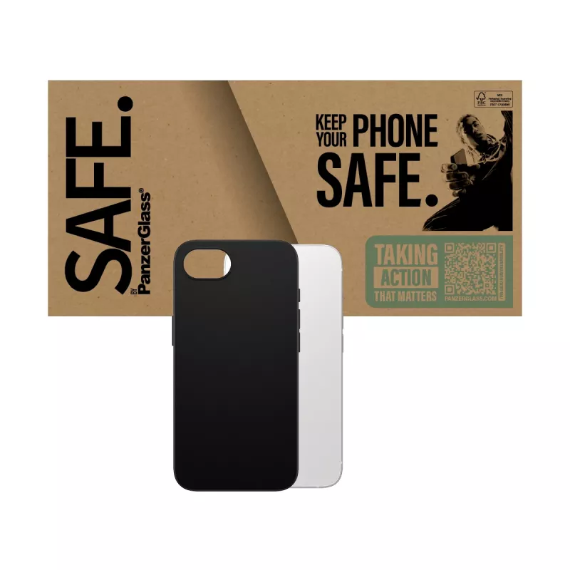 “PanzerGlass SAFE. by ® TPU Case Juoda iPhone 17e | 16e, Cover, Apple, Apple - iPhone 16e, Juoda”