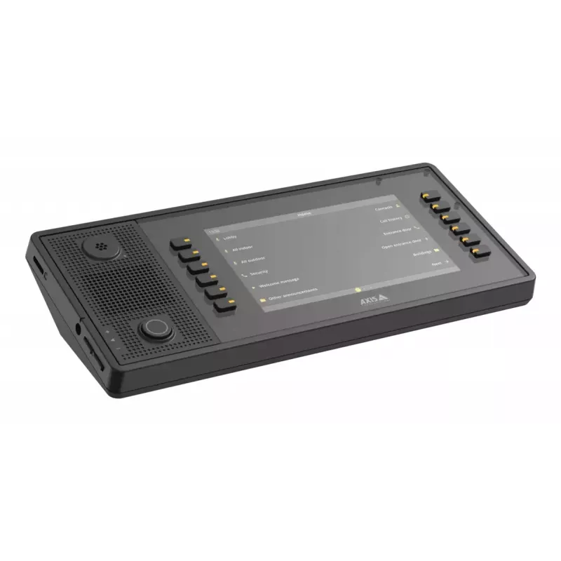 Vaizdo domofonas AXIS C6110 su 17,8 cm (7 colių) 1024×600 ekranu, „MicroSD“ iki 1 TB, juodos spalvos