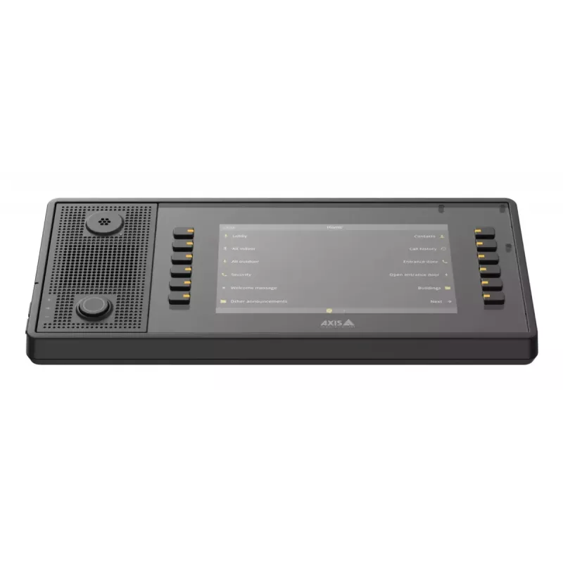 Vaizdo domofonas AXIS C6110 su 17,8 cm (7 colių) 1024×600 ekranu, „MicroSD“ iki 1 TB, juodos spalvos