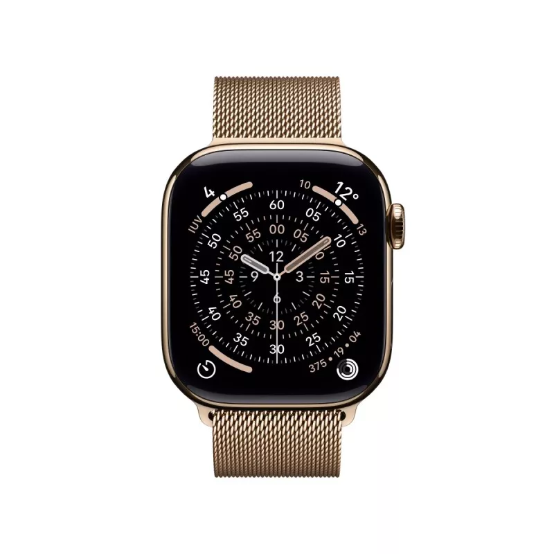 APPLE Watch Series 11 GPS + Cellular 42 mm auksinis titano korpusas su auksine Milano kilpa