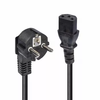 Lindy 3 m Schuko 2 kontaktų kištukas į IEC C13 maitinimo laidą, juodas