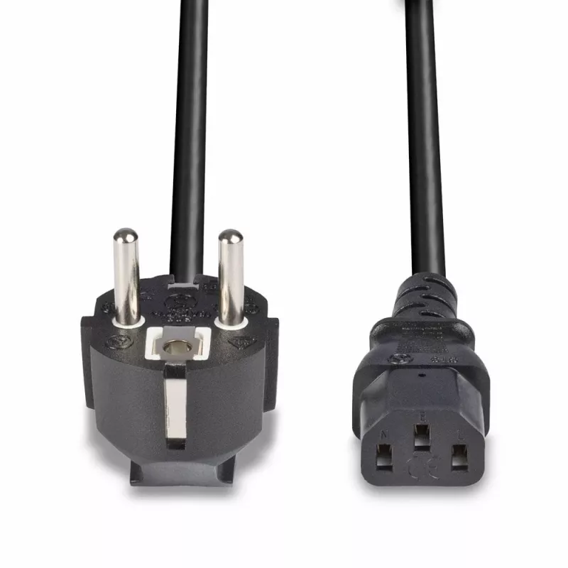 Lindy 3 m Schuko 2 kontaktų kištukas į IEC C13 maitinimo laidą, juodas