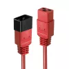 Lindy 1 m IEC C19 į C20 ilginimo laidas, raudonas