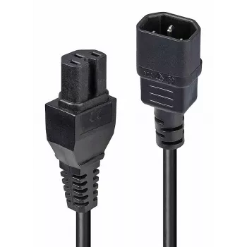 Lindy 2m IEC C14 to IEC C15 'Hot Condition' maitinimo laidas, juodas