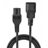 Lindy 2m IEC C14 to IEC C15 'Hot Condition' maitinimo laidas, juodas