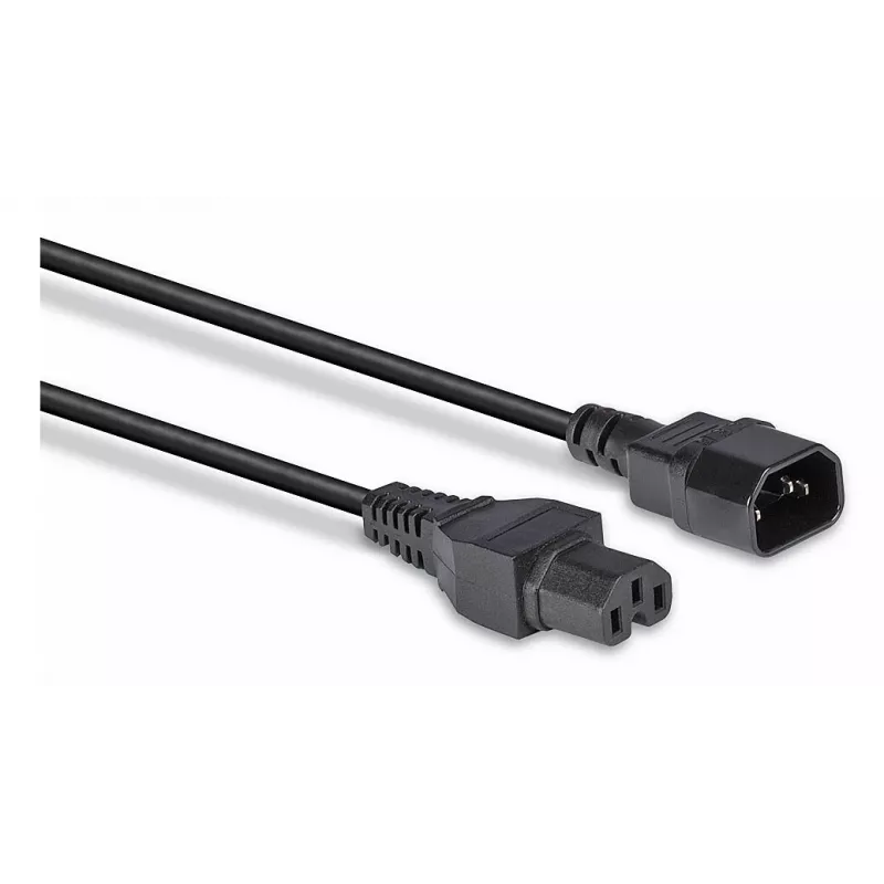 Lindy 2m IEC C14 to IEC C15 'Hot Condition' maitinimo laidas, juodas