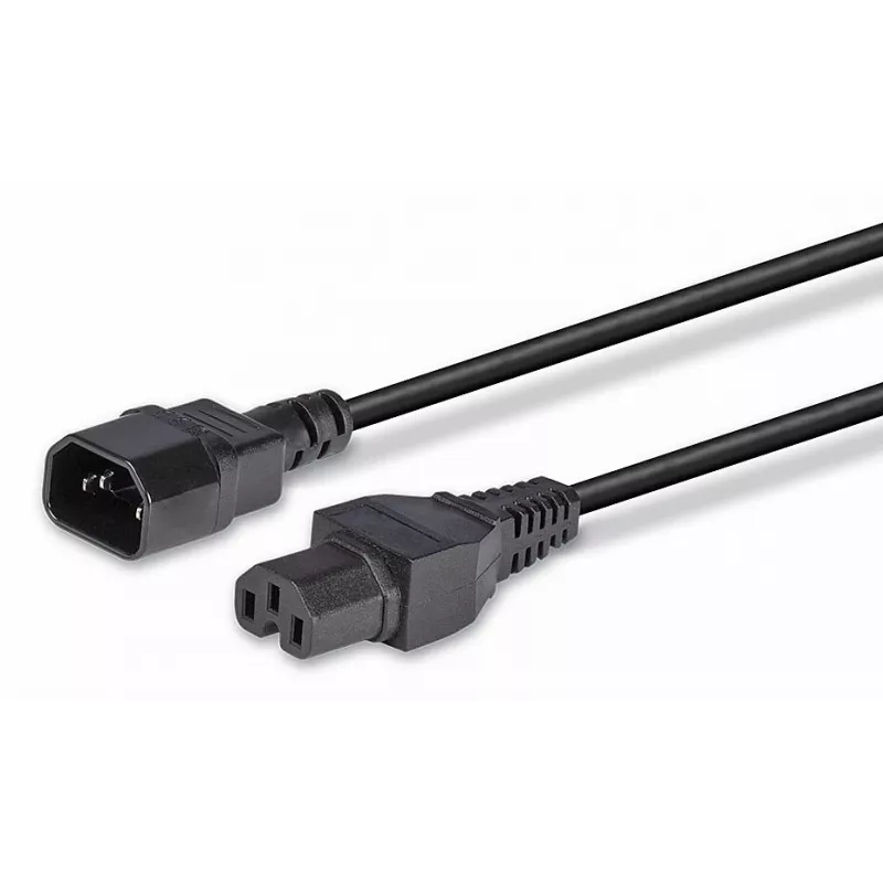 Lindy 2m IEC C14 to IEC C15 'Hot Condition' maitinimo laidas, juodas