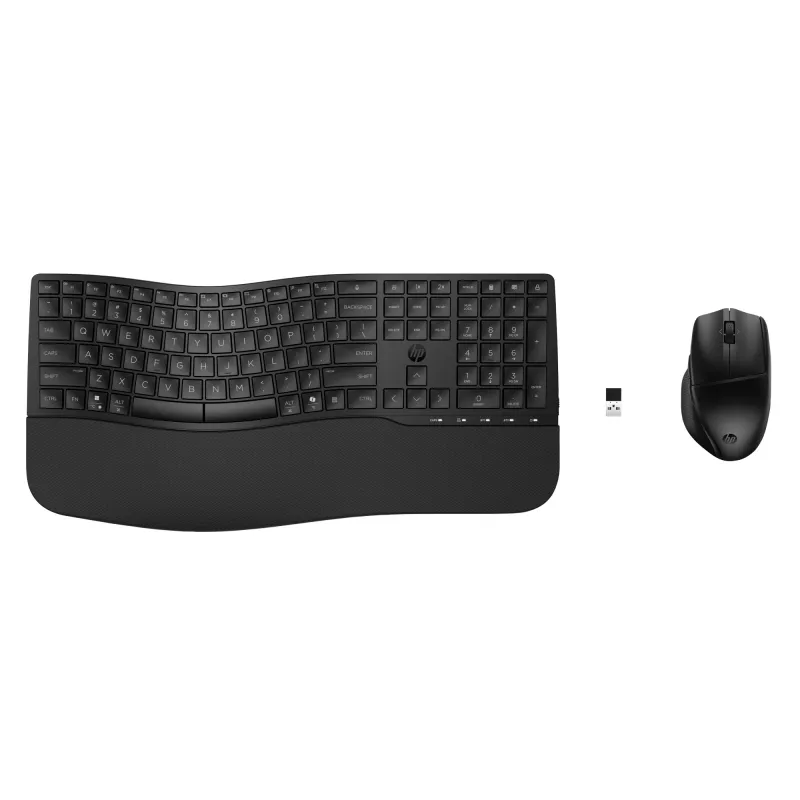 HP 685 Comfort belaidė dviejų režimų klaviatūros ir pelės kombinacija, Bluetooth, viso dydžio