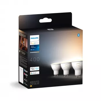 Philips Hue White ambiance GU10 – išmanusis prožektorius – (3 vnt. pakuotė)