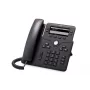 Cisco 6851 IP telefonas — 4 linijų „Wi‑Fi“ VoIP telefonas, 3,5 colio 396×162 vienspalvis ekranas, Gigabit Ethernet, PoE, Bluetooth, laidinė ragelis, juodas