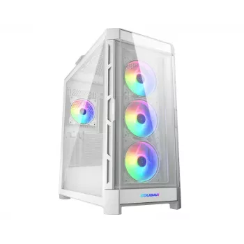 COUGAR Midi Tower korpusas Duoface Pro ARGB, baltas, Midi Tower, PC, baltas, ATX, EATX, micro ATX, Mini-ITX, SSI CEB, metalas, nailonas, grūdintas stiklas, Multi