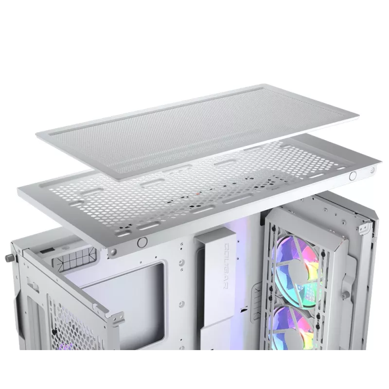 COUGAR Midi Tower korpusas Duoface Pro ARGB, baltas, Midi Tower, PC, baltas, ATX, EATX, micro ATX, Mini-ITX, SSI CEB, metalas, nailonas, grūdintas stiklas, Multi