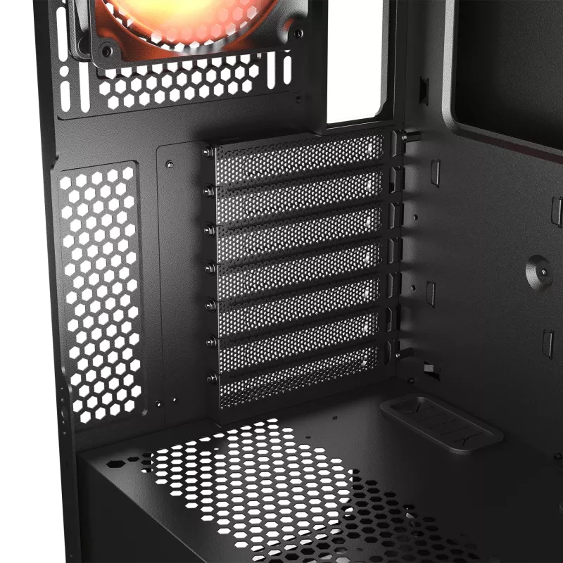 COUGAR Midi Tower korpusas, Airface ECO, ARGB, juodas