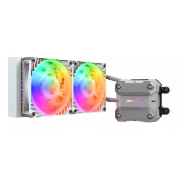 COUGAR CPU vandens aušinimas Poseidon Ultra 240, ARGB, balta, Viskas viename skystinis aušintuvas, 12 cm, 500 RPM, 2200 RPM, balta