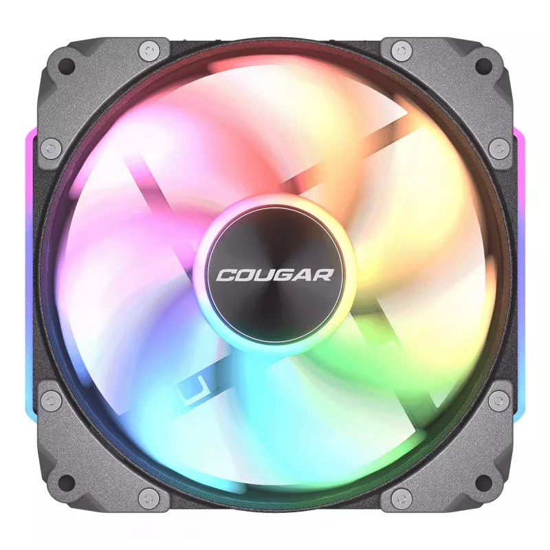 COUGAR Case Fan Apolar 120 ARGB, Reverse Blade, Juoda, Fan module, Juoda, 3-pin + 4-pin, 1 fan(s), 75.38 cfm, 37.1 dB