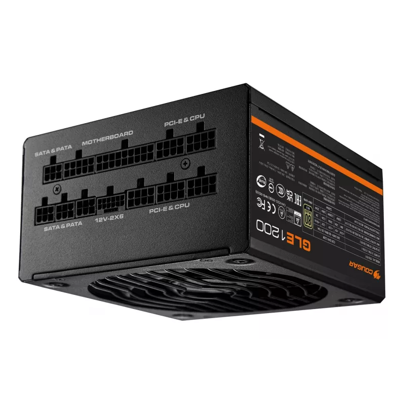 COUGAR maitinimo blokas GLE 1200W ATX3.1 / 80 Plus Gold, 1200 W, 100 - 240 V, 50/60 Hz, 15-7,5 A, 120 W, 1200 W