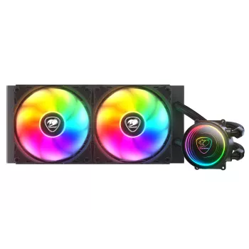 Vieno bloko skystas aušintuvas COUGAR Gaming Poseidon Elite ARGB 240 Juodas Maksimalus oro slėgis 2,4 mmH2O