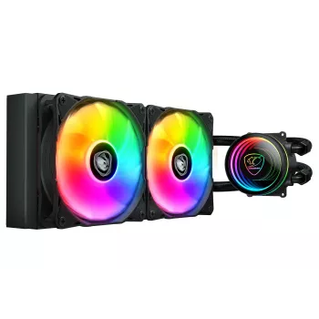 Vieno bloko skystas aušintuvas COUGAR Gaming Poseidon Elite ARGB 240 Juodas Maksimalus oro slėgis 2,4 mmH2O