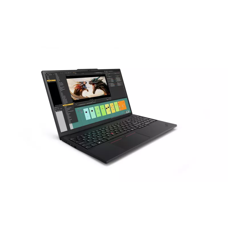 Lenovo ThinkPad P16v Gen 3 (Intel) Intel Core Ultra 7 255H Mobilioji darbo stotis 40,6 cm (16 colių) WUXGA 32 GB DDR5-SDRAM 1 TB SSD NVIDIA RTX PRO 500 Blackwell Wi-Fi 7 (802.11be) Windows 11 Pro Vokiečių Juoda