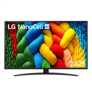 LG 43NANO81A6A 43 colių NanoCell 4K (3840x2160), Direct-LED, webOS, HDR, HDMI 2.1, Wi‑Fi, Bluetooth