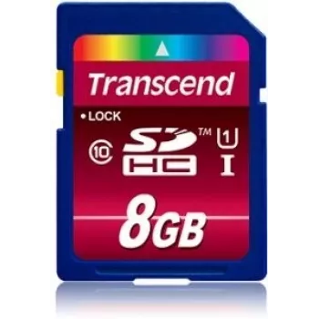 „Transcend“ 8 GB SDHC Class 10 UHS-I atminties kortelė TS8GSDU1