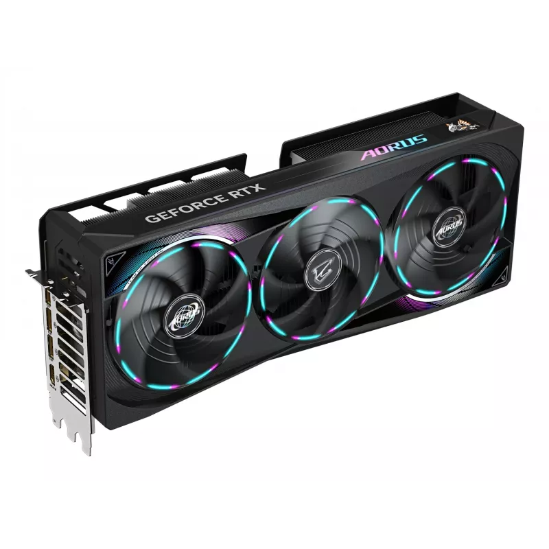 GIGABYTE AORUS GeForce RTX 5080 MASTER 16G vaizdo plokštė - 16 GB GDDR7, 256 bitų, PCI-E 5.0, 2805 MHz šerdies taktinis dažnis, 3 x DisplayPort, 1 x HDMI, GV-N5080AORUS M-16GD