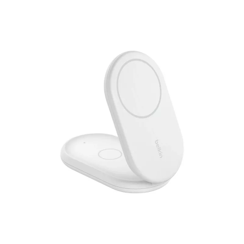 BELKIN Boostcharge Qi2 15w magnetinis 2-in-1 stovas - balta
