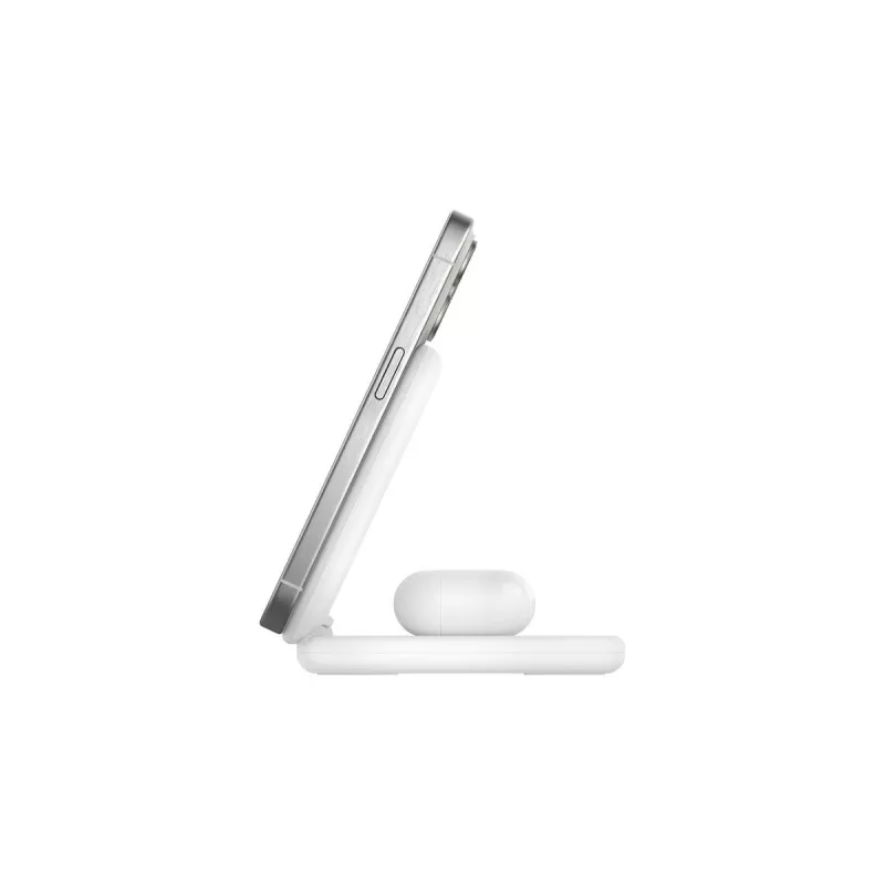 BELKIN Boostcharge Qi2 15w magnetinis 2-in-1 stovas - balta
