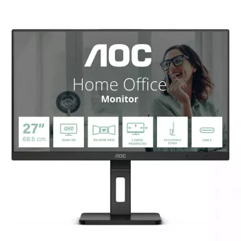 AOC Q27P3CV kompiuterio monitorius 68,6 cm (27 colių) 2560 x 1440 pikselių Quad HD LED juodas