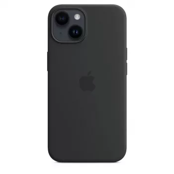 Apple iPhone 14 silikoninis dėklas su MagSafe, Midnight