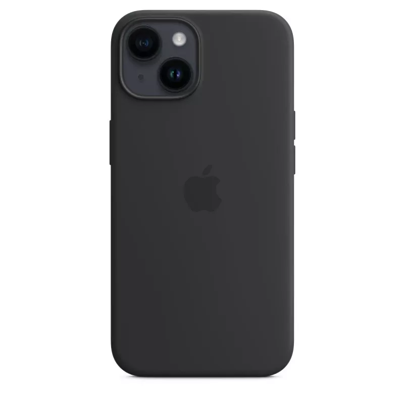 Apple iPhone 14 silikoninis dėklas su MagSafe, Midnight