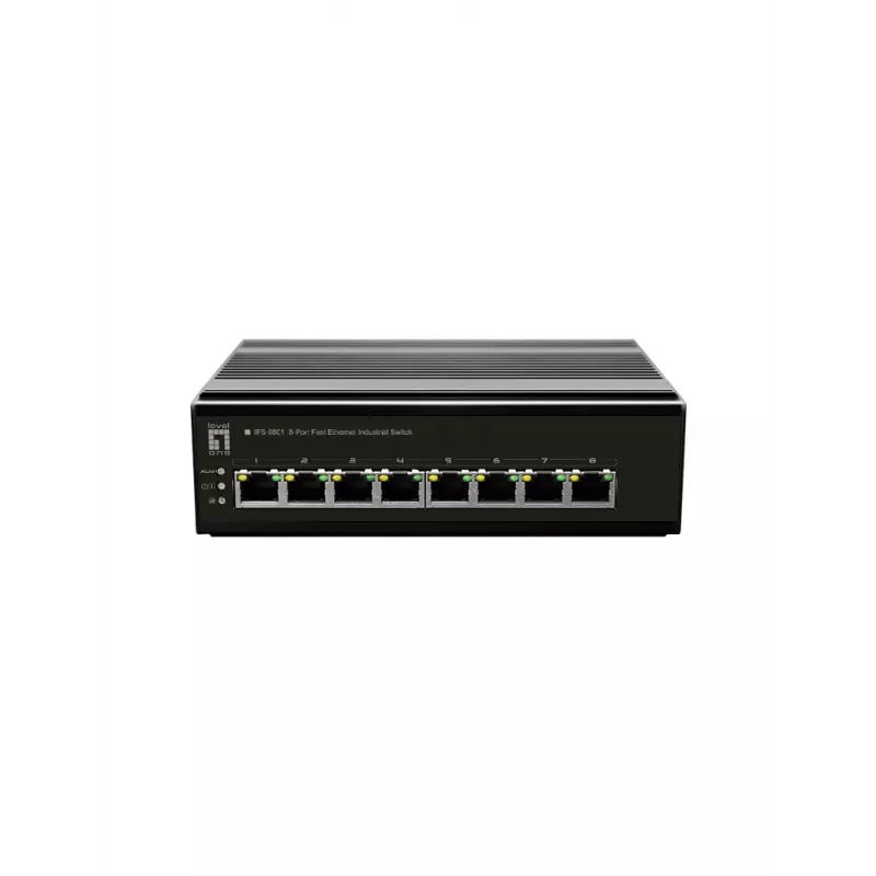 Nevaldomas komutatorius LevelOne IFS-0801 8 prievadų Fast Ethernet pramoninis