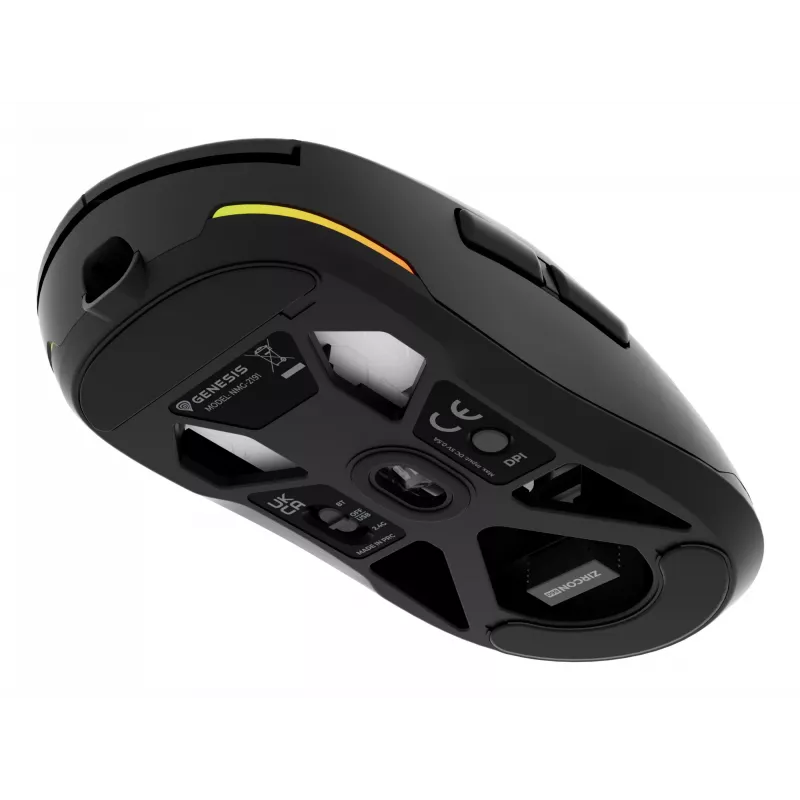 GENESIS Zircon 660 pelė žaidimams Dešinei rankai RF Wireless + Bluetooth + USB Type-A Optinė 12000 DPI