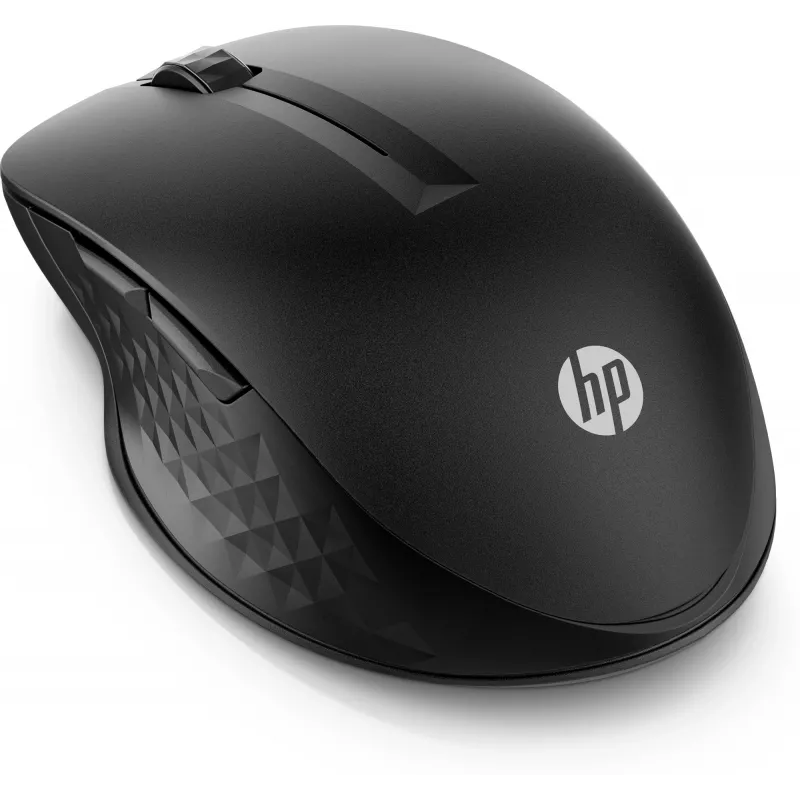 HP 430 belaidė pelė keliems įrenginiams, ambidekstrinė, optinė, RF belaidė + Bluetooth, 1200 DPI, juoda