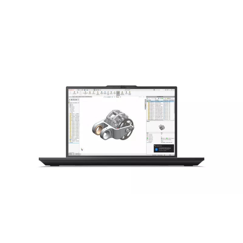 Lenovo ThinkPad P16v Gen 3 (Intel) Intel Core Ultra 7 255H Mobilioji darbo stotis 40,6 cm (16 colių) WUXGA 32 GB DDR5-SDRAM 512 GB SSD NVIDIA RTX PRO 500 Blackwell Wi-Fi 7 (802.11be) Windows 11 Pro Vokiečių Juoda