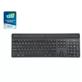 Targus Sustainable Energy Harvesting EcoSmart klaviatūra Universal Bluetooth QWERTY Nordic Juoda
