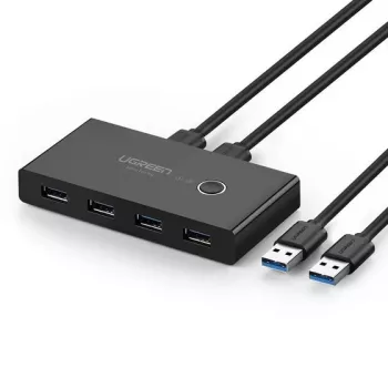 “Ugreen 30768” sąsajos šakotuvas USB 3.2 Gen 1 (3.1 Gen 1) Type-A 5000 Mbit/s juodas