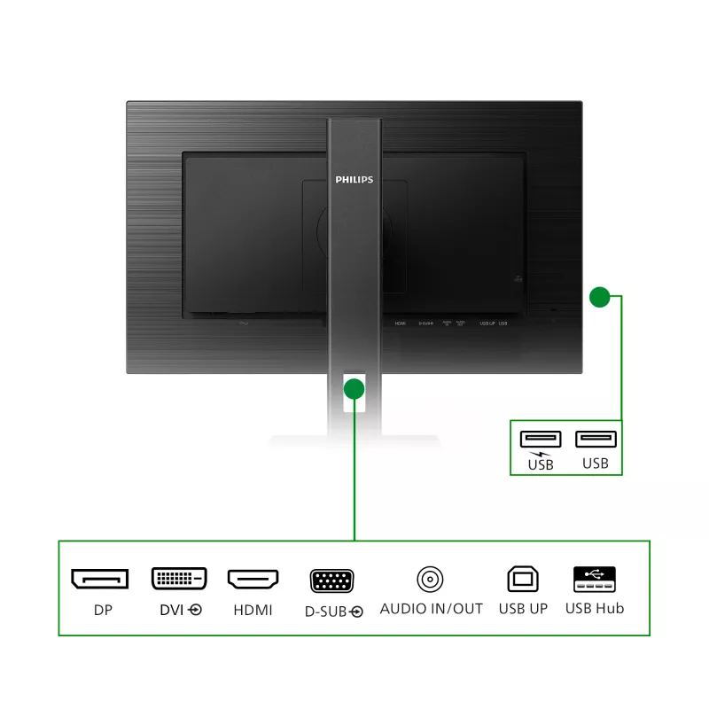 Philips B Line 272B1G/00 kompiuterio monitorius 68,6 cm (27 colių) 1920 x 1080 pikselių Full HD LED juodas