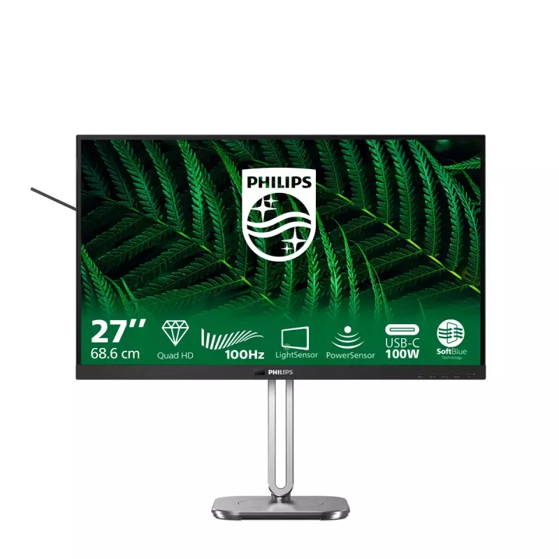 Philips 5000 serijos 27B2G5601/00 kompiuterio monitorius 68,6 cm (27 colių) 2560 x 1440 pikselių Quad HD LCD juodas