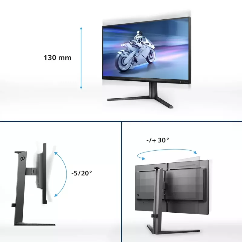 Philips Evnia 5000 25M2N5200U/00 kompiuterio monitorius 62,2 cm (24,5 colio) 1920 x 1080 pikselių Full HD LCD pilkas