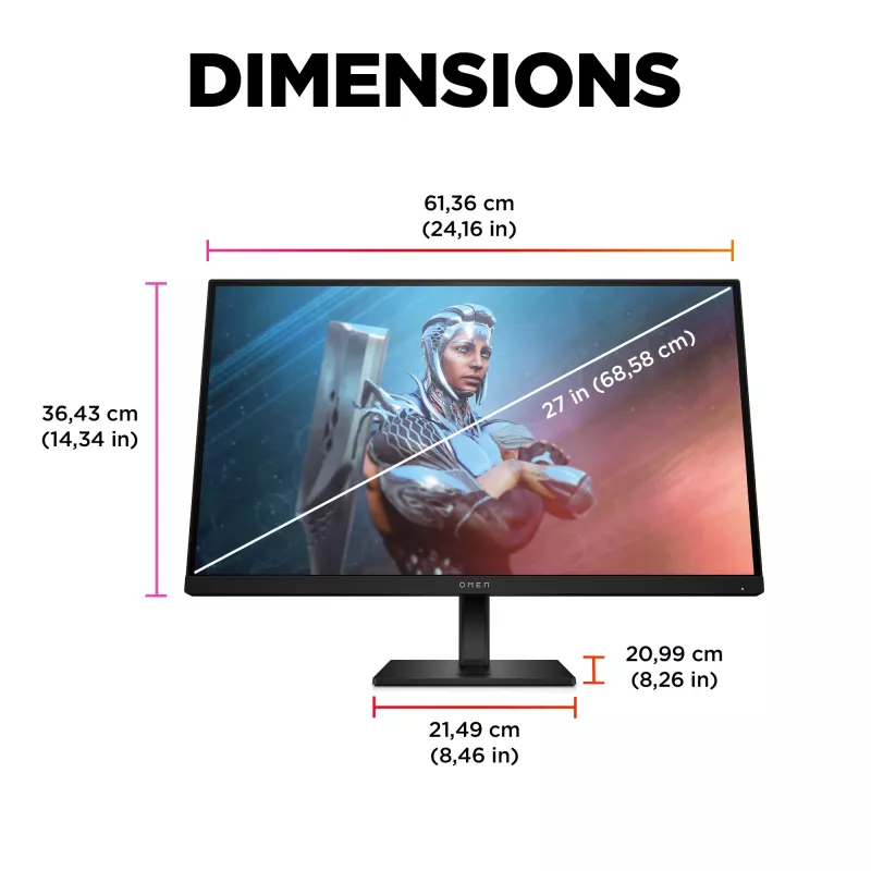 OMEN by HP 27 colių FHD 165Hz žaidimų monitorius - OMEN 27