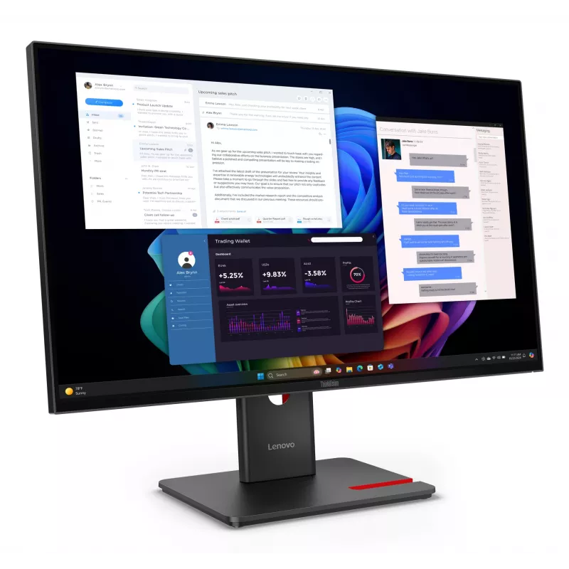 Monitorius Lenovo ThinkVision T27UD-40, 68,6 cm (27 col.), 3840 x 2160 pikselių, 4K Ultra HD, LCD, 6 ms, juodas
