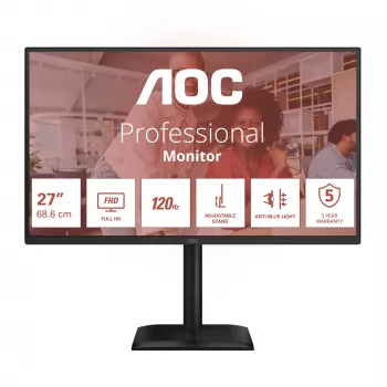 AOC 27E4CV kompiuterio monitorius 68,6 cm (27 colių) 1920 x 1080 pikselių Full HD LED juodas
