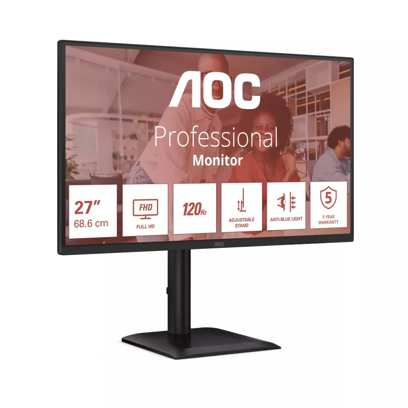 AOC 27E4CV kompiuterio monitorius 68,6 cm (27 colių) 1920 x 1080 pikselių Full HD LED juodas