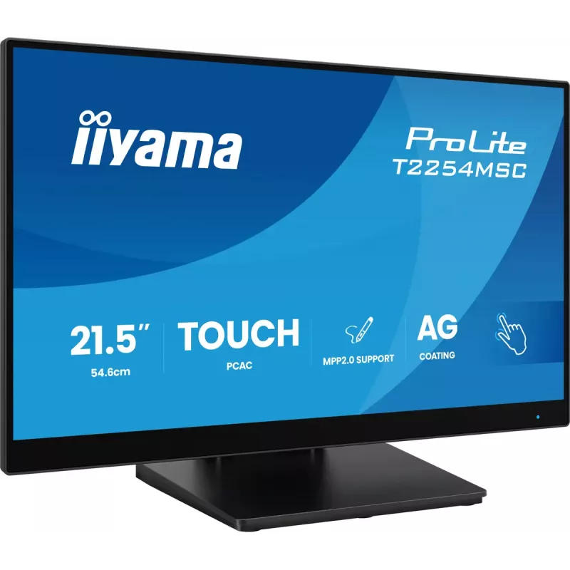 iiyama T2254MSC-B2AG kompiuterio monitorius 54.6 cm (21.5 colio) 1920 x 1080 pikselių Full HD LED liečiamuoju ekranu Juodas