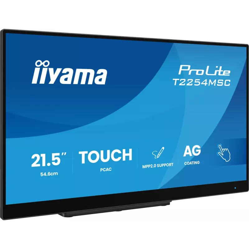 iiyama T2254MSC-B2AG kompiuterio monitorius 54.6 cm (21.5 colio) 1920 x 1080 pikselių Full HD LED liečiamuoju ekranu Juodas
